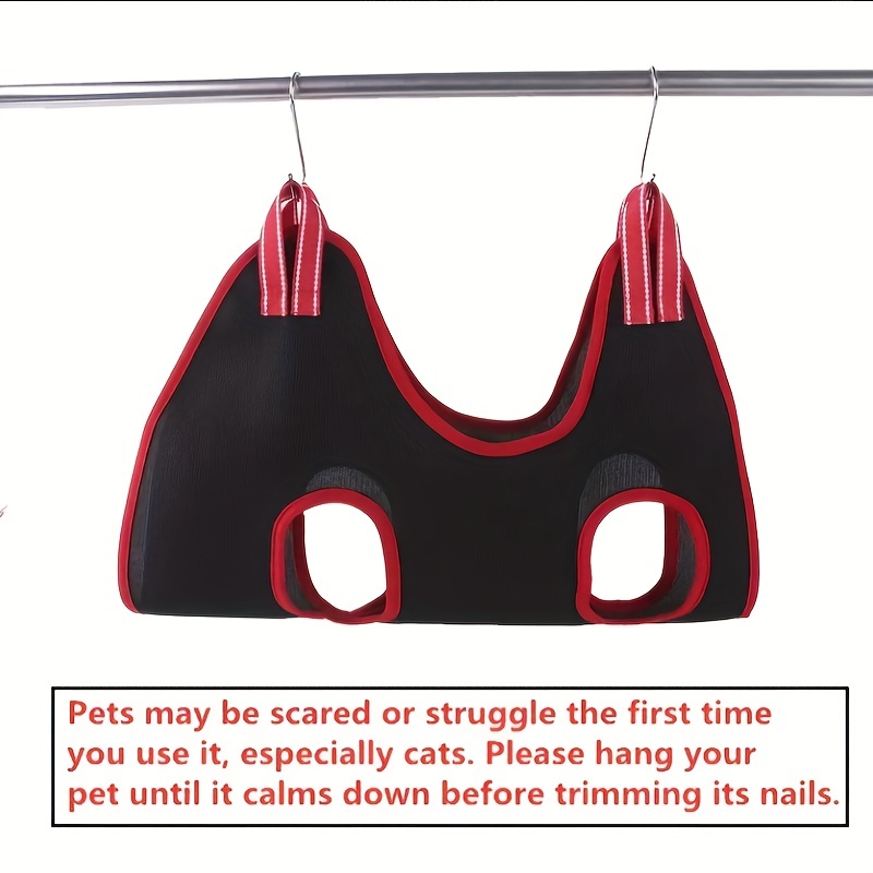 multifunctional pet grooming hammock restraint bag for easy drying and comfortable rest details 5